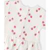 Cotton Rib Jersey Top And Short Set, White Printed Strawberries - Mixed Apparel Set - 5
