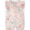 Cotton Muslin Romper, Pink Printed Berries - Rompers - 3