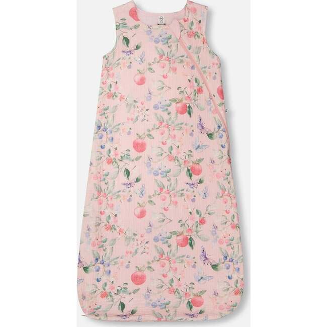 Cotton Jersey Muslin Sleep Sack, Pink Printed Berries