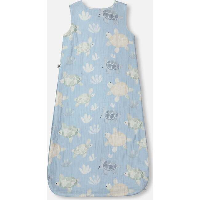 Cotton Jersey Muslin Sleep Sack, Blue Turtle Print