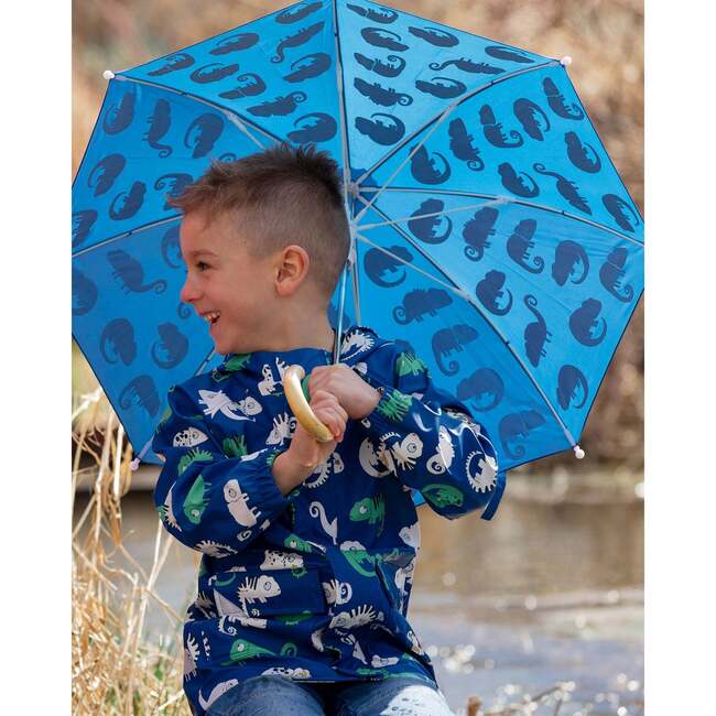 Color-Changing Umbrella, Blue Chameleon Print