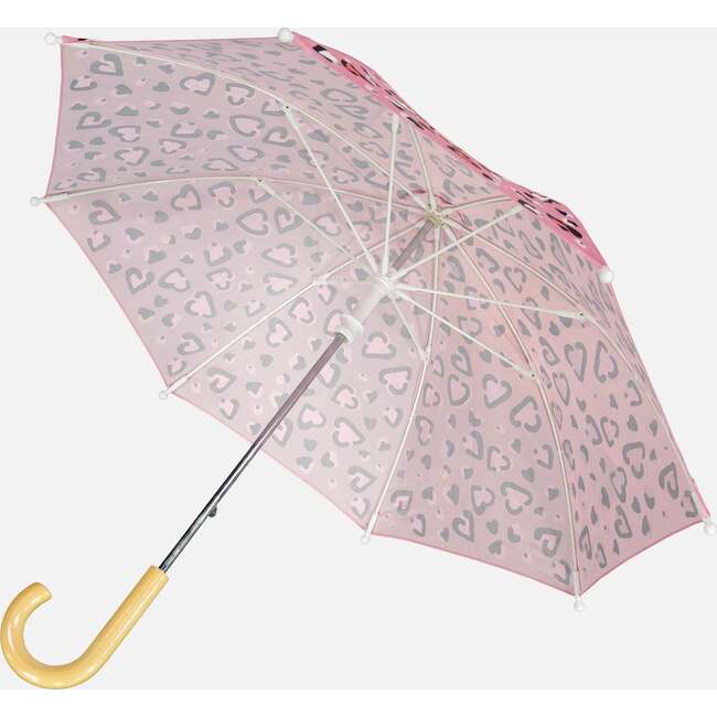 Color-Changing Umbrella Pink Hearts Print, Rose Printed With Hearts - Umbrellas - 4