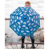 Color-Changing Umbrella, Blue Chameleon Print - Umbrellas - 3