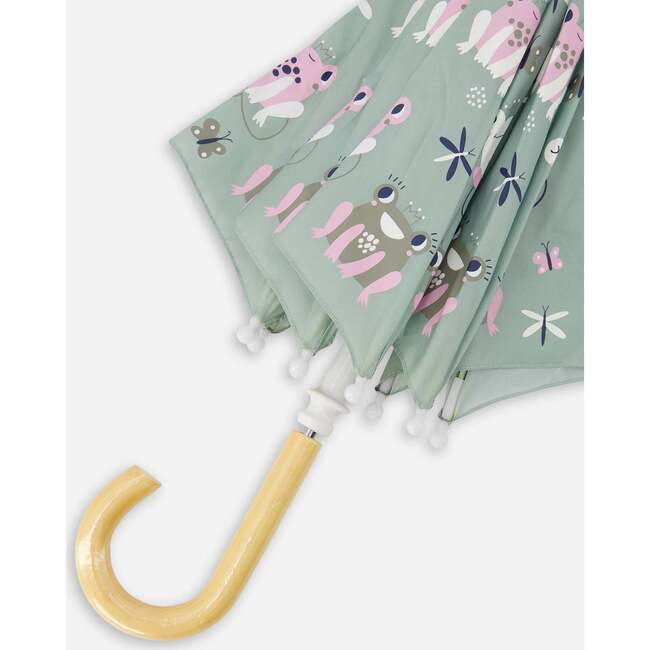 Color-Changing Umbrella Green Frog Print, Green With Frog Print - Umbrellas - 4
