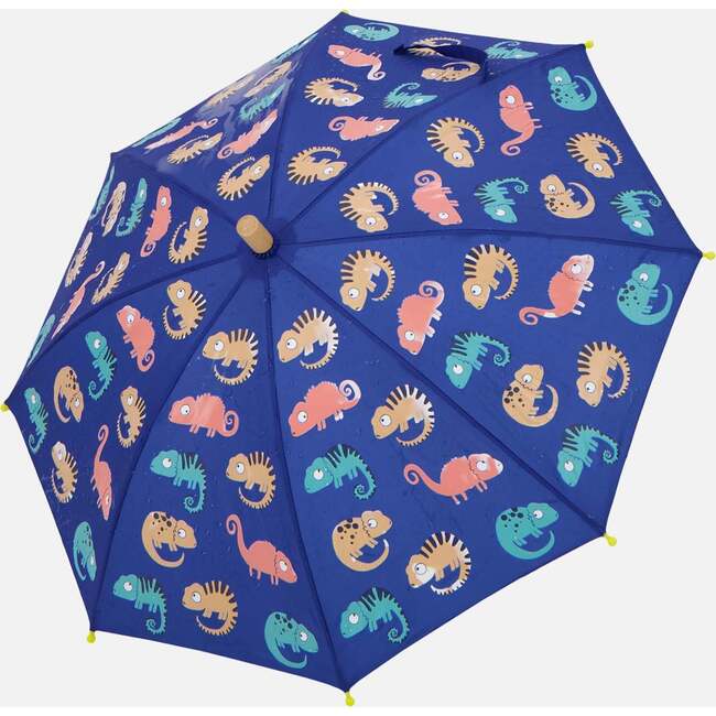 Color-Changing Umbrella, Blue Chameleon Print - Umbrellas - 6