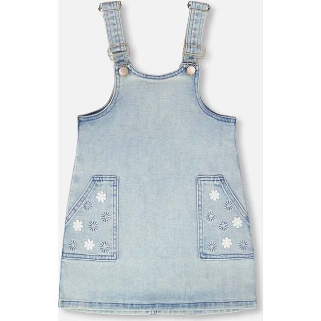 Denim Overall Dress, Light Blue Denim