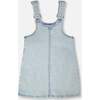 Denim Overall Dress, Light Blue Denim - Dresses - 3