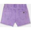 Denim Shorts With Embroidery, Mauve - Shorts - 4