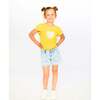 Crinkle Jersey Top, Yellow - T-Shirts - 2