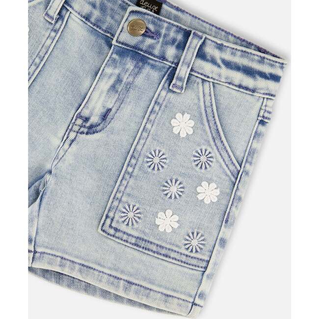 Denim Shorts, Light Blue Denim - Shorts - 4