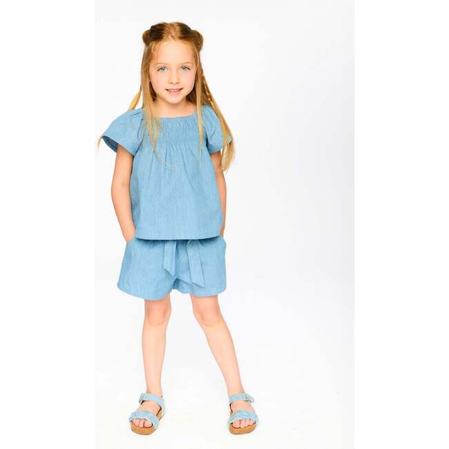 Chambray Top, Blue Chambray