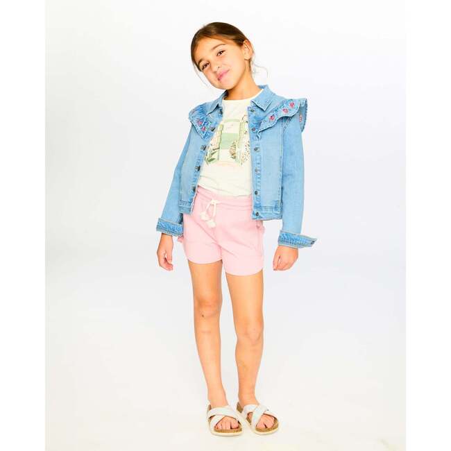 Denim Jacket With Embroidery, Light Blue Denim - Jackets - 3