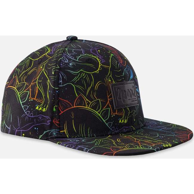Cap, Black Dinosaur Print