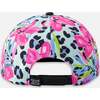 Cap, Blue Floral And Leopard Print - Hats - 2