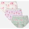 Boyshort Panties (Pack Of 3) Printed Organic Cotton, Green Kitten Print - Underwear - 1 - thumbnail