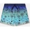Boardshorts, Ombre Blue Beach Print - Swim Trunks - 1 - thumbnail