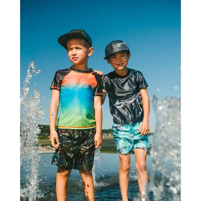 Cap, Black Dinosaur Print