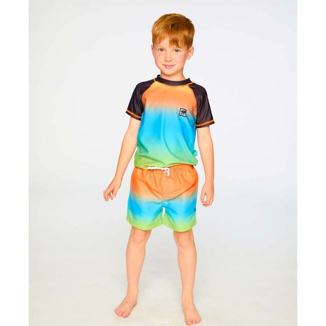 Boardshorts, Orange, Blue And Green Gradient