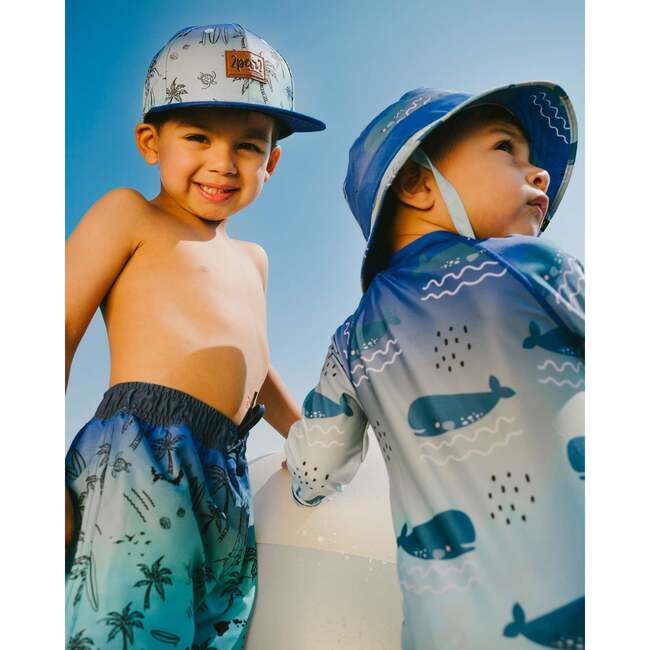 Boardshorts, Ombre Blue Beach Print