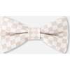Bow Tie, White And Sand Check - Bowties & Ties - 1 - thumbnail
