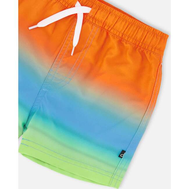 Boardshorts, Orange, Blue And Green Gradient - Swim Trunks - 4