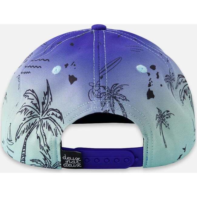 Cap, Blue Beach Print - Sun Hats - 4