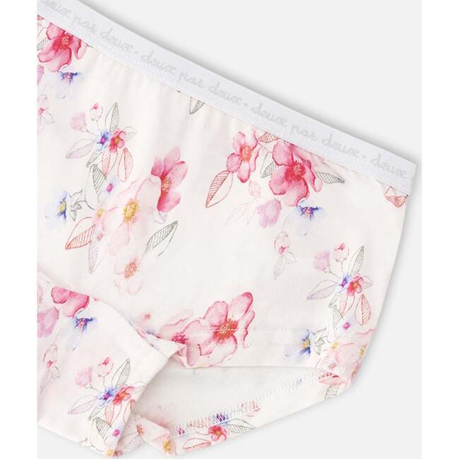 Boyshort Panties (Pack Of 3) Printed Organic Cotton, Green Kitten Print - Underwear - 4