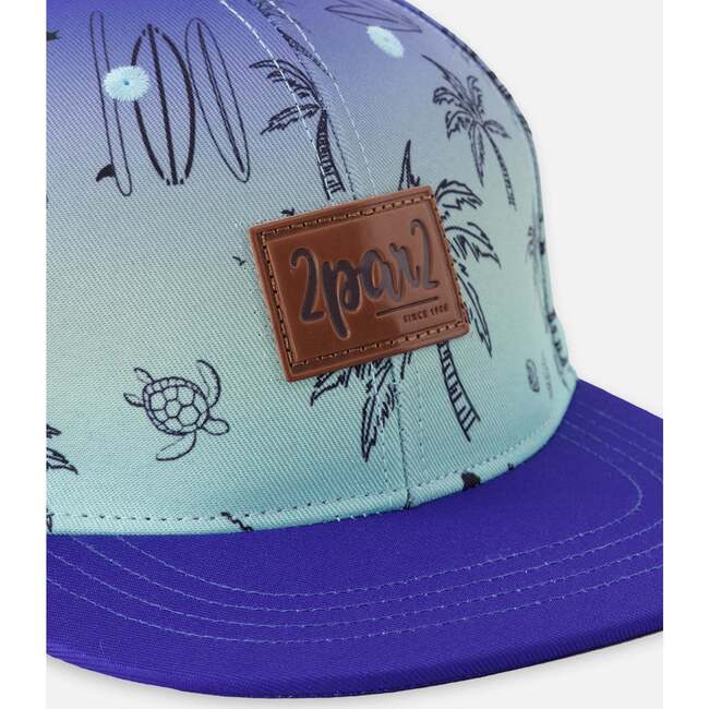 Cap, Blue Beach Print - Sun Hats - 5