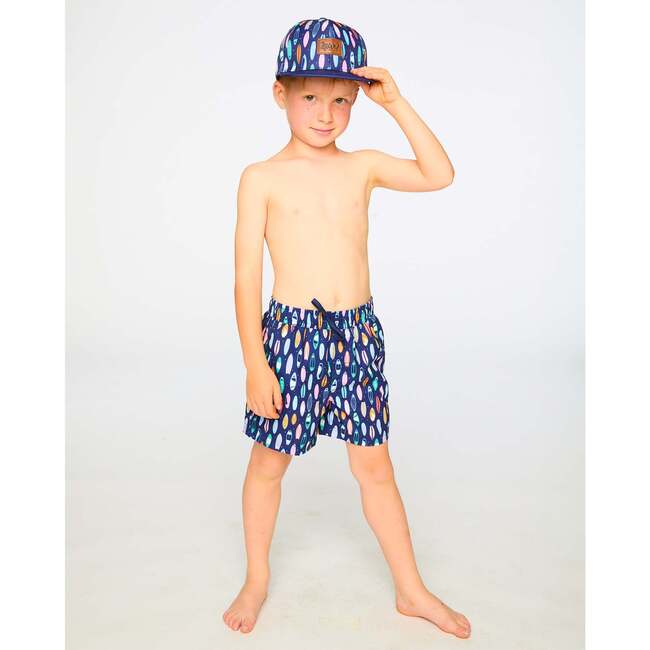 Boardshorts, Blue Printed Surfboards - Swim Trunks - 3