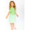 Bi-Material Dress, Mint Green - Dresses - 2