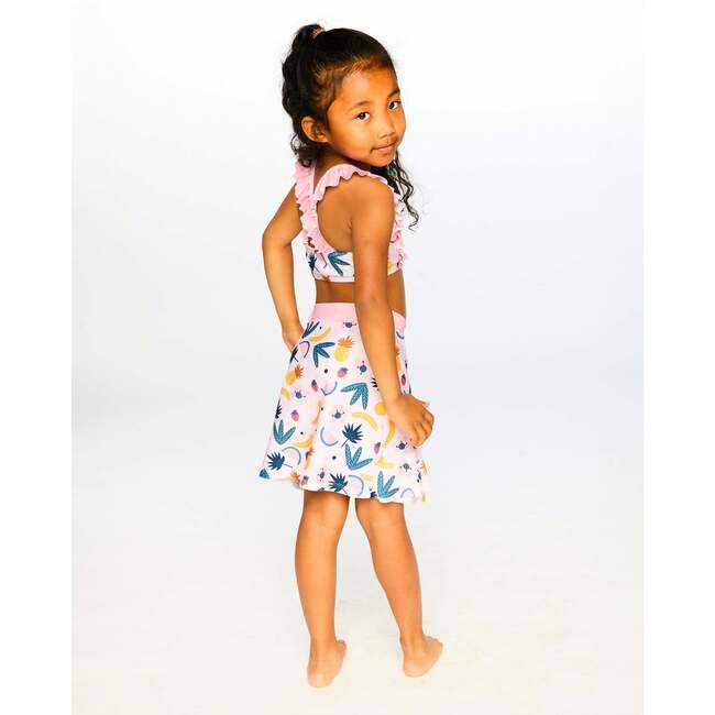 Beach Skirt Cover-Up, Pink Printed Fruits - Cover-Ups - 3