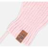 Baby Knit Mittens With Cord Pale Pink, Pale Rose - Gloves - 3