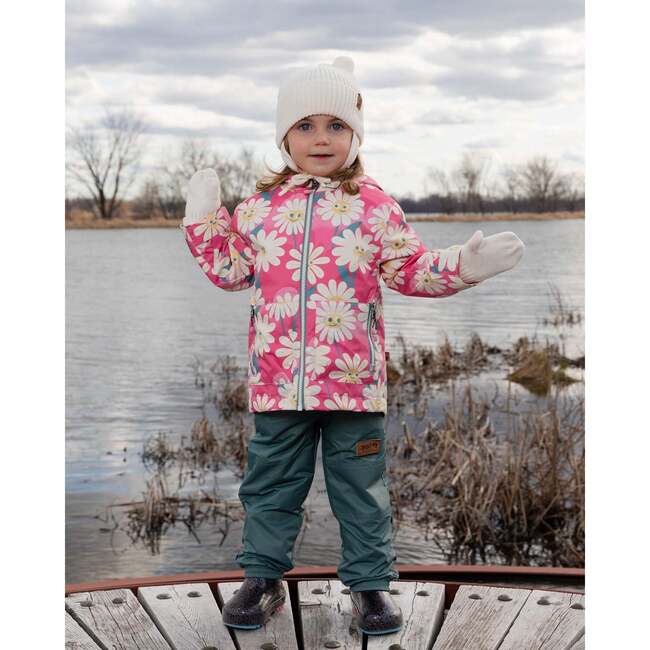 Baby Knit Mittens With Cord, Off White