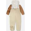 Baby Mid-Season One-Piece Outerwear With Hat, Beige - Snowsuits - 4 - thumbnail