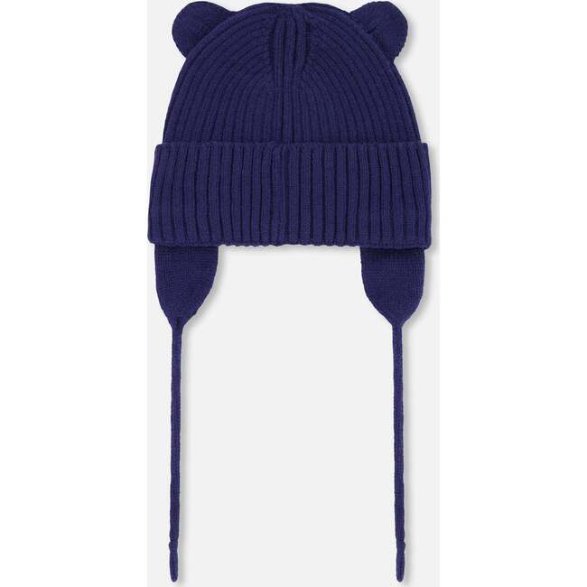 Baby Knit Hat, Navy Blue - Winter Hats - 3