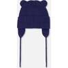 Baby Knit Hat, Navy Blue - Winter Hats - 3