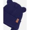 Baby Knit Hat, Navy Blue - Winter Hats - 4