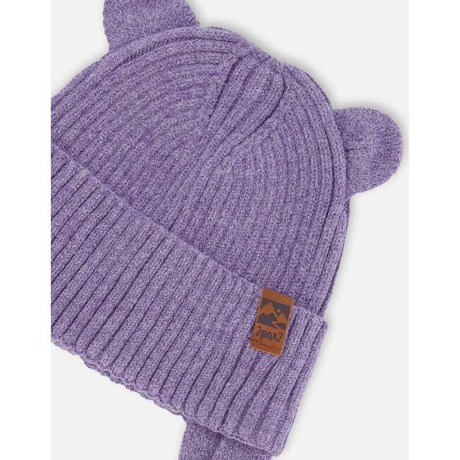 Baby Knit Hat, Lavender - Winter Hats - 5