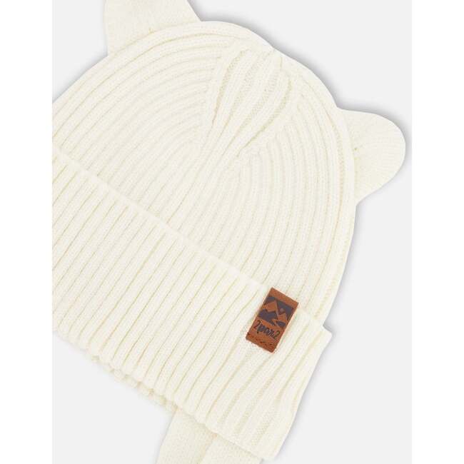 Baby Knit Hat, Off White - Winter Hats - 4