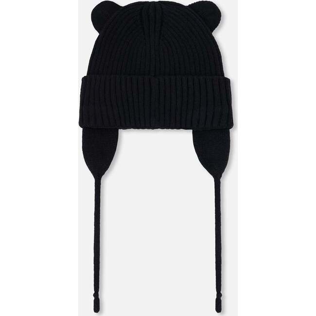 Baby Knit Hat, Black - Winter Hats - 3