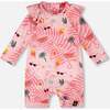 Baby And Toddler One-Piece Long Sleeve Rashguard, Beach Print Rose - One Pieces - 1 - thumbnail