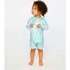 Baby And Toddler One-Piece Long Sleeve Rashguard, Blue Seahorse Print - One Pieces - 4