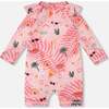 Baby And Toddler One-Piece Long Sleeve Rashguard, Beach Print Rose - One Pieces - 5