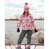 3-In-1 Two-Piece Mid-Season Outerwear Set, Rose Printed Smiling Flowers - Raincoats - 2 - thumbnail