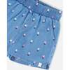 Chambray Shorts, Blue Floral Print - Shorts - 4 - thumbnail