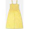 Capri Jumpsuit With Smocking, Yellow Gingham - Jumpsuits - 1 - thumbnail