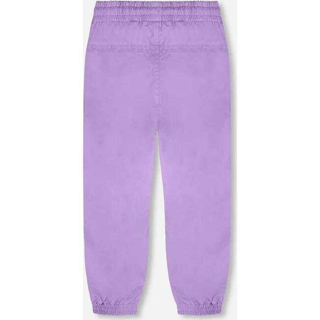 3-In-1 Two-Piece Mid-Season Outerwear Set, Purple Daisy Print/Solid Purple Pants - Raincoats - 4