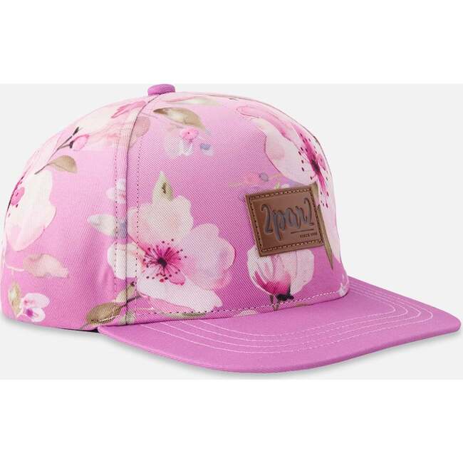 Cap, Purple Floral Print