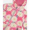 3-In-1 Two-Piece Mid-Season Outerwear Set, Rose Printed Smiling Flowers - Raincoats - 6 - thumbnail
