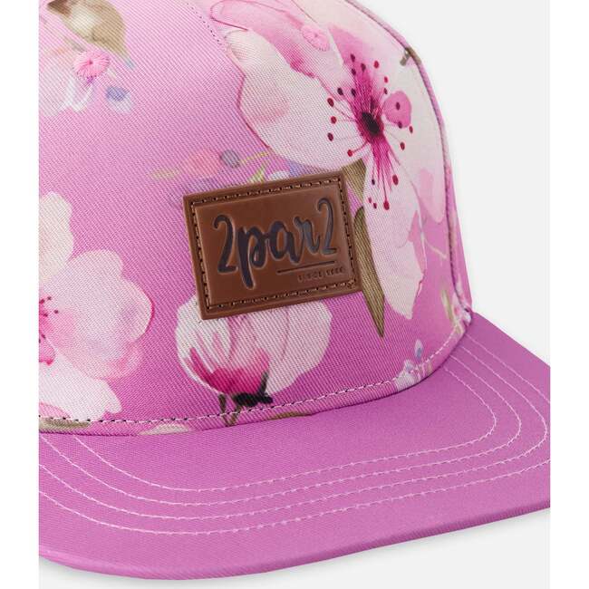 Cap, Purple Floral Print - Hats - 4